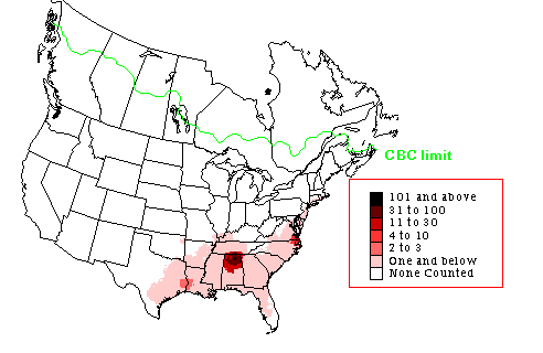 American Woodcock CBC Map