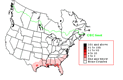 Blue-headed Vireo Winter Map