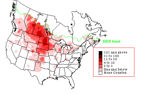 Blue-winged Teal Breeding Map