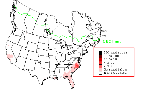 Baltimore Oriole Winter Map