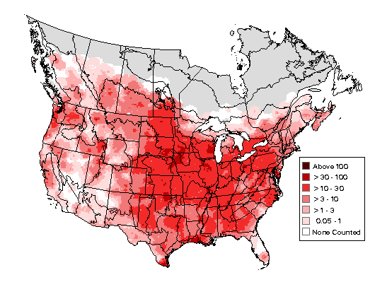 Barn Swallow Breeding Map