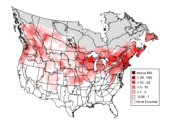Black-capped Chickadee Breeding Map
