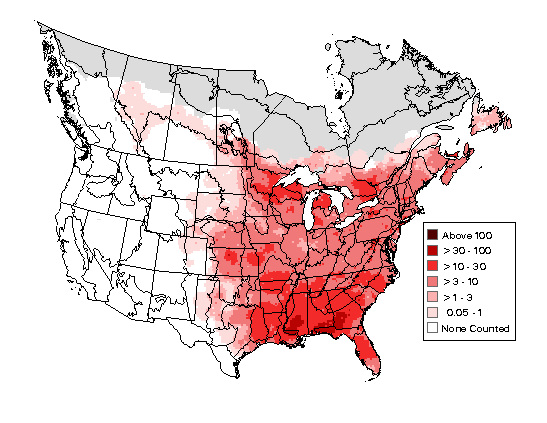 Blue Jay Breeding Map