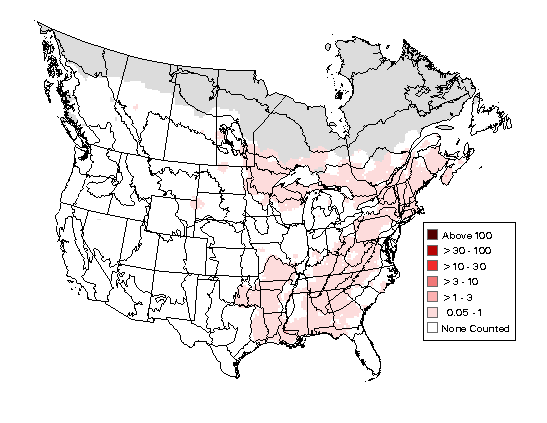 Broad-winged Hawk Breeding Map