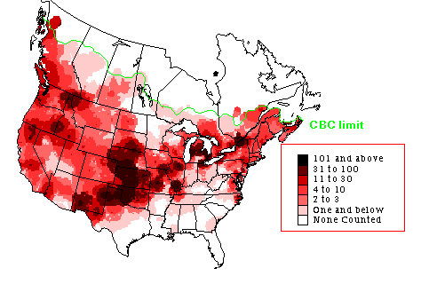 Common Merganser CBC Map