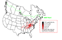 Cerulean Warbler Breeding Map