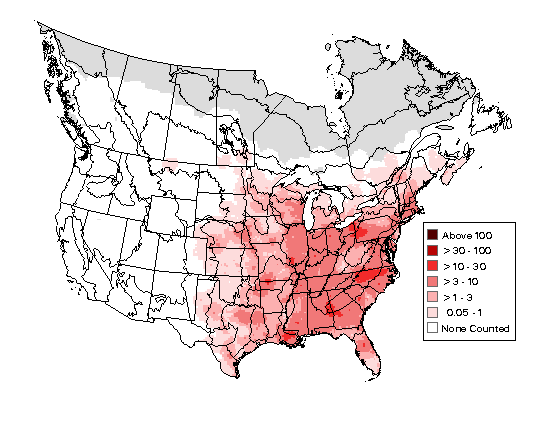 Chimney Swift Breeding Map