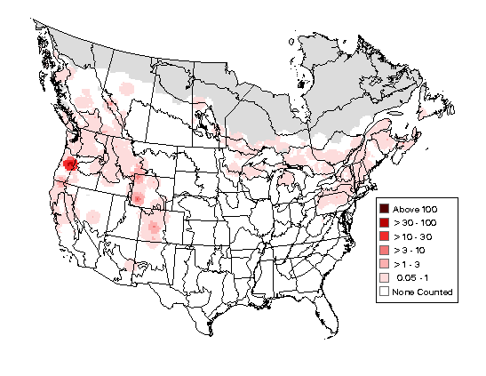 Common Merganser Breeding Map