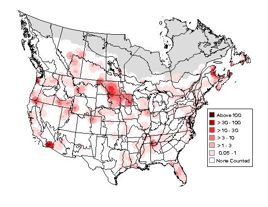 Double-crested Cormorant Breeding Map