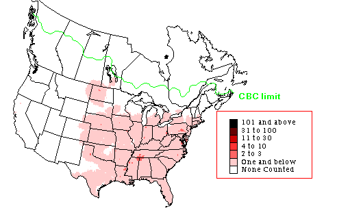 Eastern Screech-Owl CBC Map