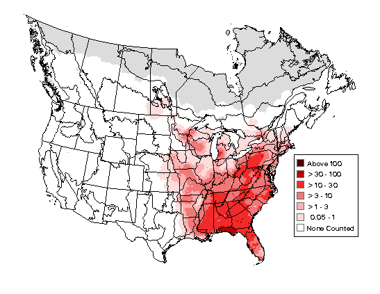 Eastern Towhee Breeding Map