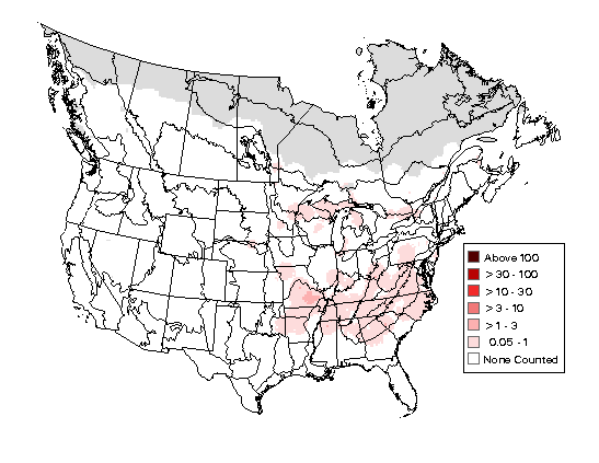 Eastern Whip-poor-will Breeding Map