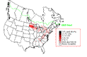 G-Winged Warbler Breeding Map