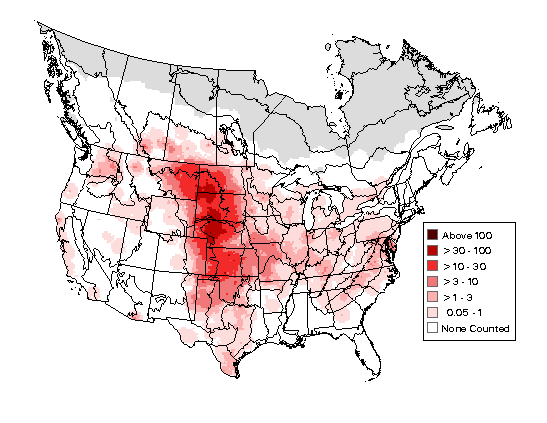 Grasshopper Sparrow Breeding Map