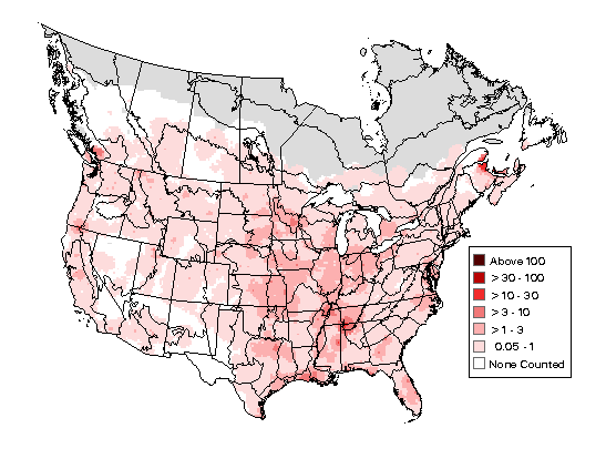 Great Blue Heron Breeding Map