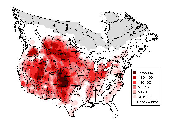 Horned Lark Breeding Map