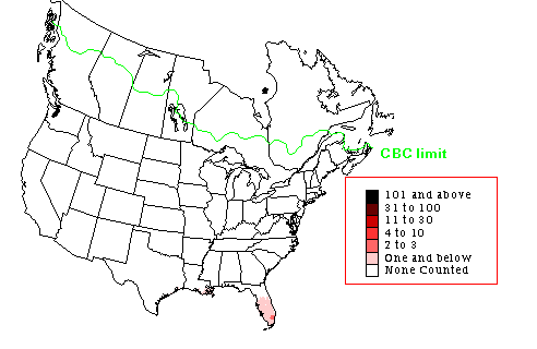 Indigo Bunting Winter Map