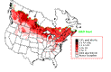 Least Flycatcher Breeding Map