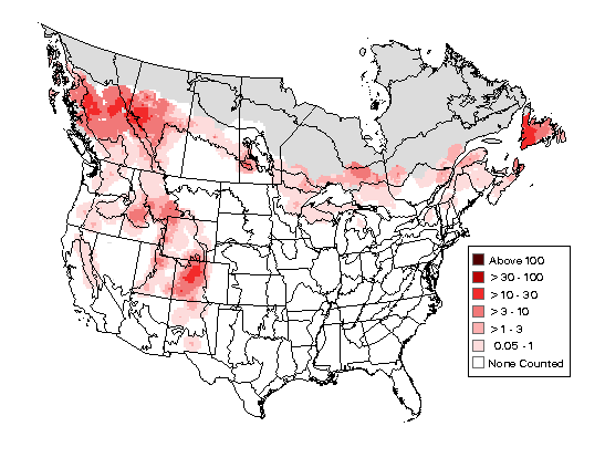 Lincoln's Sparrow Breeding Map
