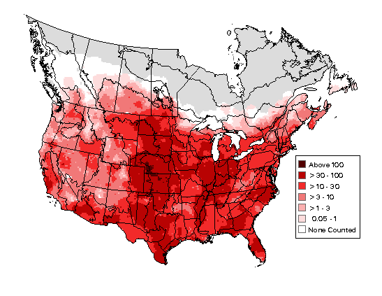 Mourning Dove Breeding Map