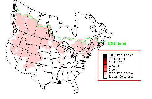 Northern Goshawk CBC Map