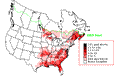 Northern Parula Breeding Map