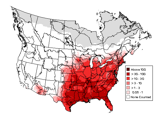 Northern Cardinal BBS Map