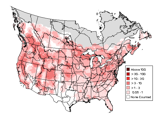 Northern Flicker Breeding Map