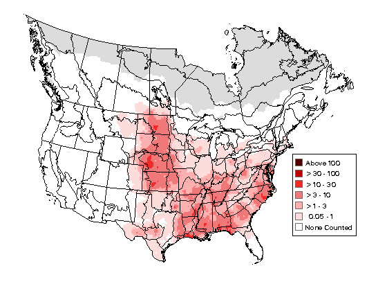 Orchard Oriole Breeding Map