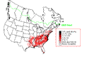 Prairie Warbler Breeding Map