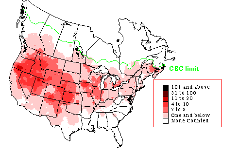 Rough-legged Hawk Winter Map