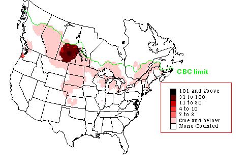 Snowy Owl CBC Map