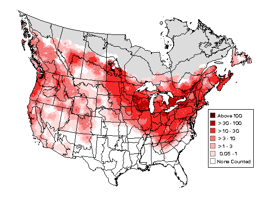 Song Sparrow Breeding Map