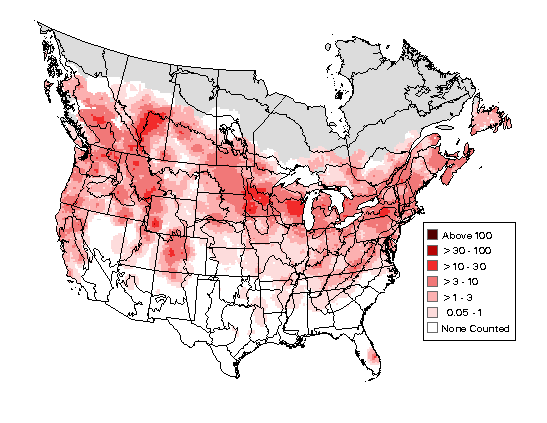 Tree Swallow Breeding Map