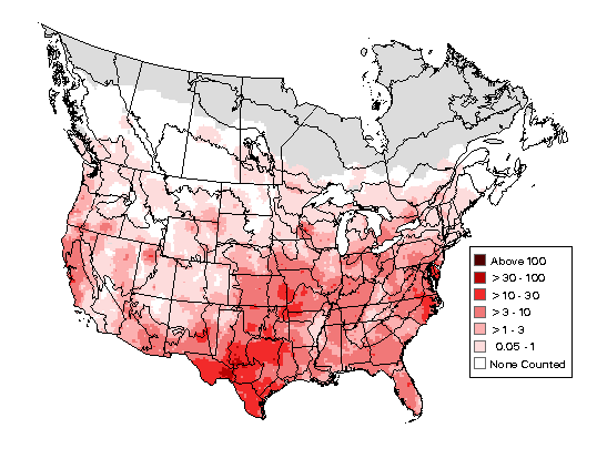 Turkey Vulture Breeding Map