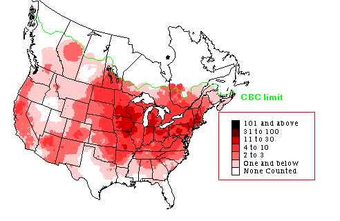 White-breasted Nuthatch CBC Map