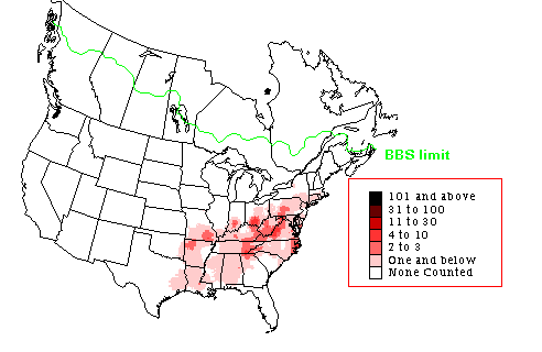 Worm-eating Warbler Breeding Map