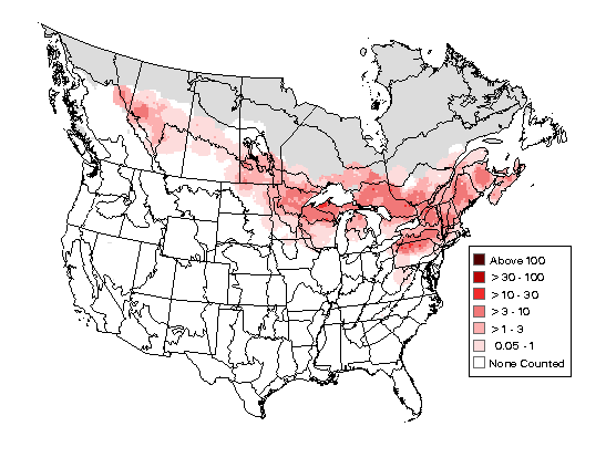 Yellow-bellied Sapsucker Breeding Map