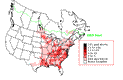 Yellow-throated Vireo Breeding Map